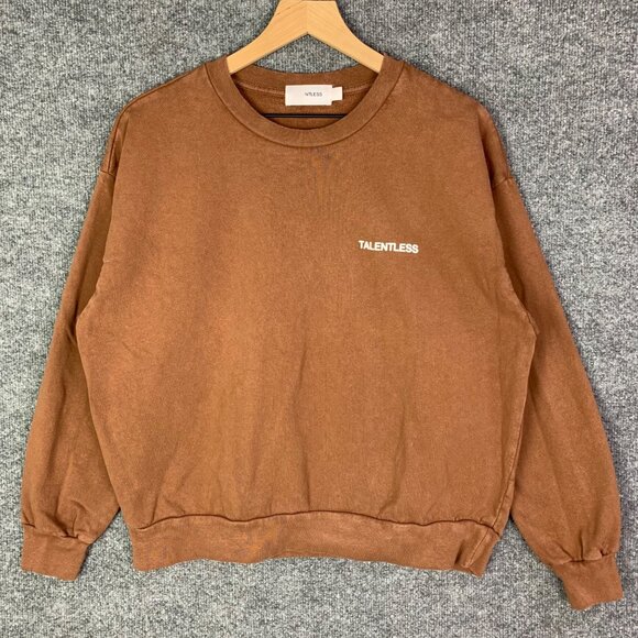 TALENTLESS Tops - Talentless Crew Neck Pullover Long Sleeves Sweatshirt Women Heavyweight Brown M